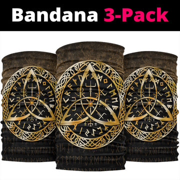 Viking Bandana Vegvisir Nordic Viking Rune Gold Version Bandana RLT12