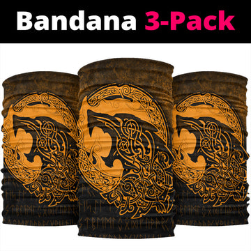 Viking Bandana Fenrir Viking 3D Tattoo Gold Version Bandana RLT12
