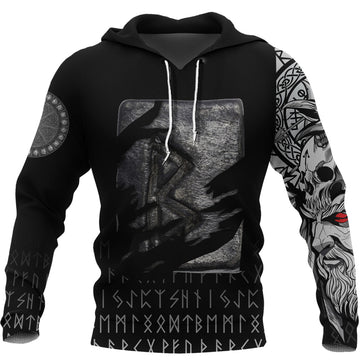 Viking Hoodie Berkano Norse Runes RLT12