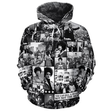 African Hoodie Black Power Images All Over Hoodie