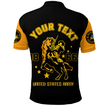 Custom Buffalo Soldiers Polo Shirt African American Legend Of The Black Soldiers LT2