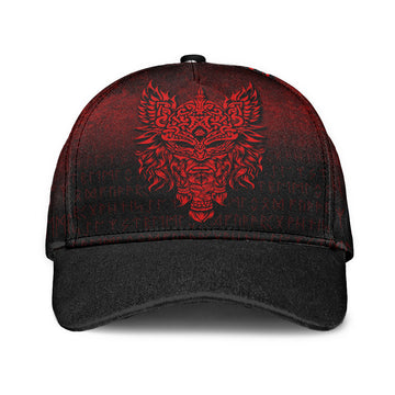 Viking Classic Cap Odin The Allfather Asgard God and Chief Of Aesir Red Version Classic Cap RLT12