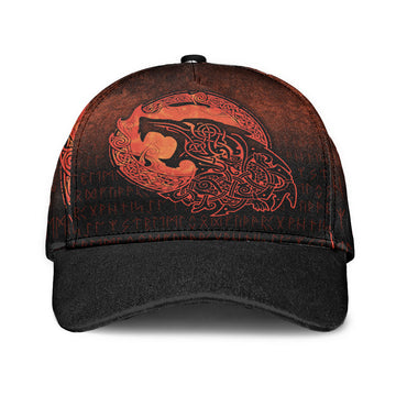 Viking Classic Cap Fenrir Viking 3D Tattoo Orange Version Classic Cap RLT12