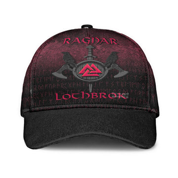 Viking Classic Cap Ragnar Lothbrok Ragnar Lodbrok Viking Warrior Red Version Classic Cap RLT12