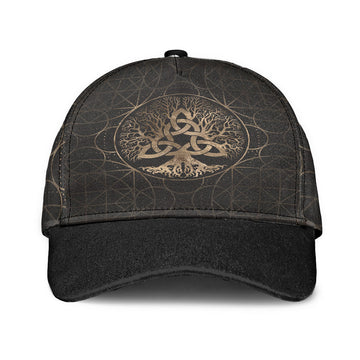 Viking Classic Cap Tree Of Life Yggdrasil with Triquetra Classic Cap RLT12