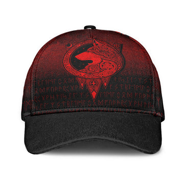 Viking Classic Cap Viking Norse Wolf Red Version Classic Cap RLT12