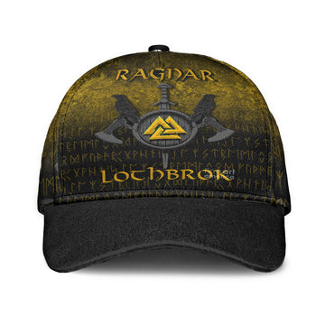 Viking Classic Cap Ragnar Lothbrok Ragnar Lodbrok Viking Warrior Gold Version Classic Cap RLT12