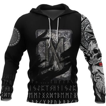 Viking Hoodie Dagaz Norse Runes RLT12
