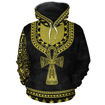 African Hoodie Printed Dashiki Ankh Hoodie