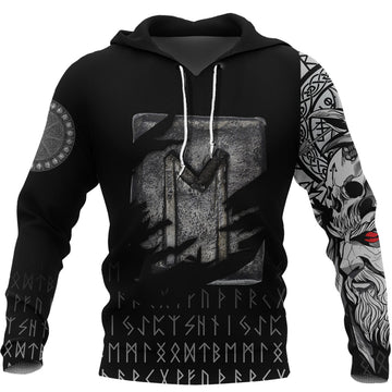 Viking Hoodie Ehwaz Norse Runes RLT12