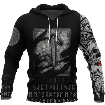 Viking Hoodie Eihwaz Norse Runes RLT12