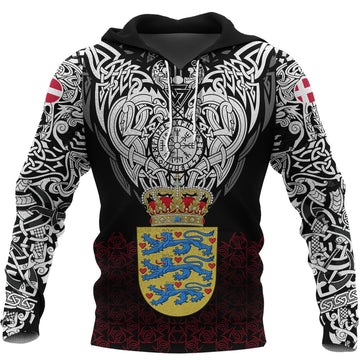 Viking Hoodie Denmark Viking Symbol RLT12