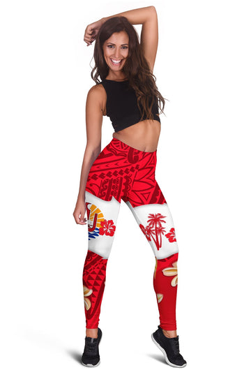 Tahiti Polynesian Women Leggings Mythical Destination LT13