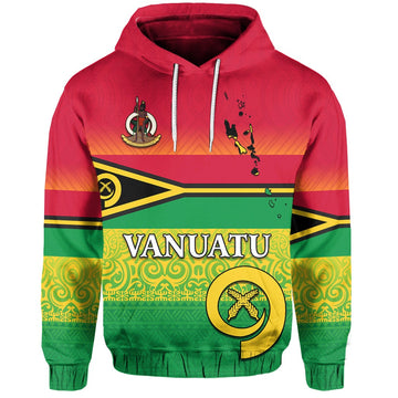Vanuatu Color Hoodie Six Provinces and Map LT13