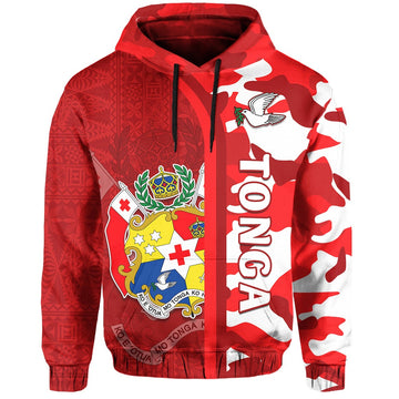 Tonga Unique Hoodie Camouflage with Tongan Pattern LT13