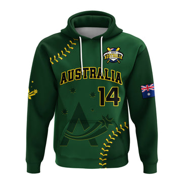 Custom Australia Baseball 2023 Hoodie Go Aussie LT14