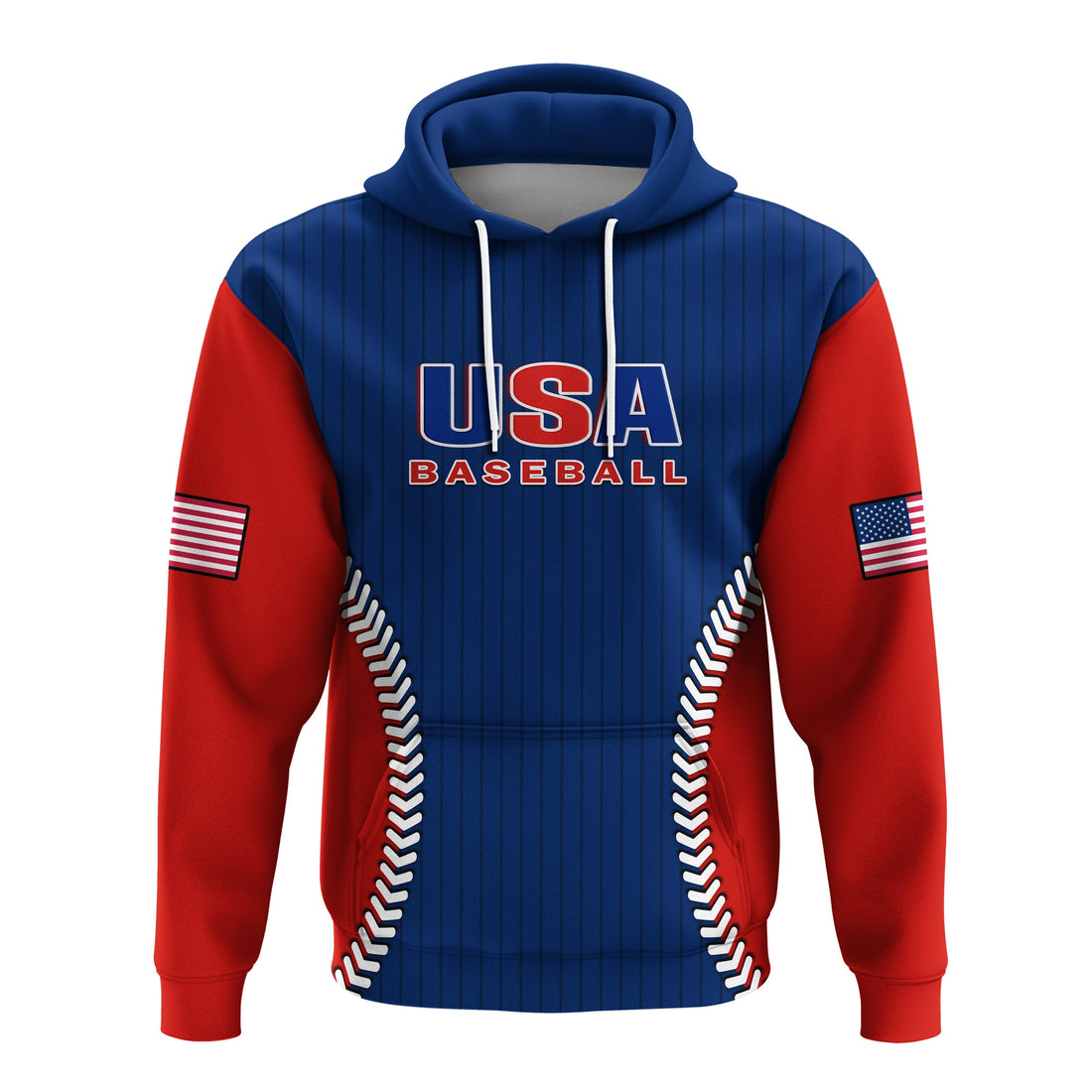 Custom United States Hoodie USA Baseball Sporty Style LT14