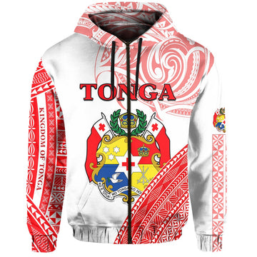 Tonga Zip Hoodie Tongan Pattern Blithesome LT13