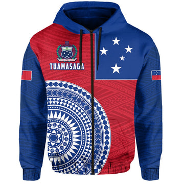 Tuamasaga Samoa Zip Hoodie Polynesian Pattern LT13
