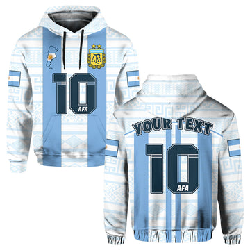 Custom Argentina Football 2022 Hoodie Vamos La Albiceleste LT14