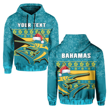 Custom Bahamas Hoodie Bahamian Blue Marlin Merry Christmas LT14
