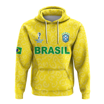 Brazil Football Hoodie World Cup Champions Soccer 2022 Selecao Brazil Campeao LT13