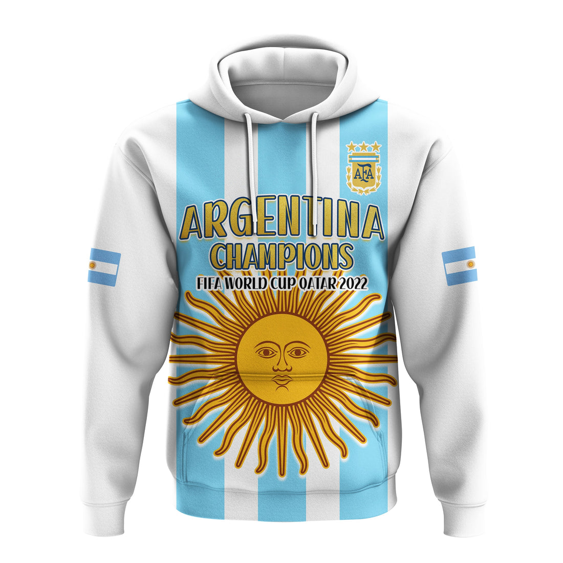 Argentina Football Hoodie FIFA 2022 World Cup Champions LT13