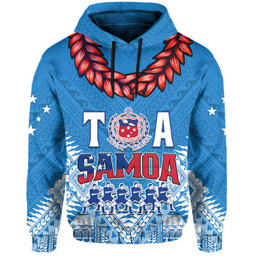 Toa Samoa Rugby Hoodie Manu Siva Tau Style Ulafala LT13
