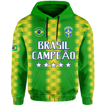 Brazil Football Champions Hoodie Proud Selecao LT13
