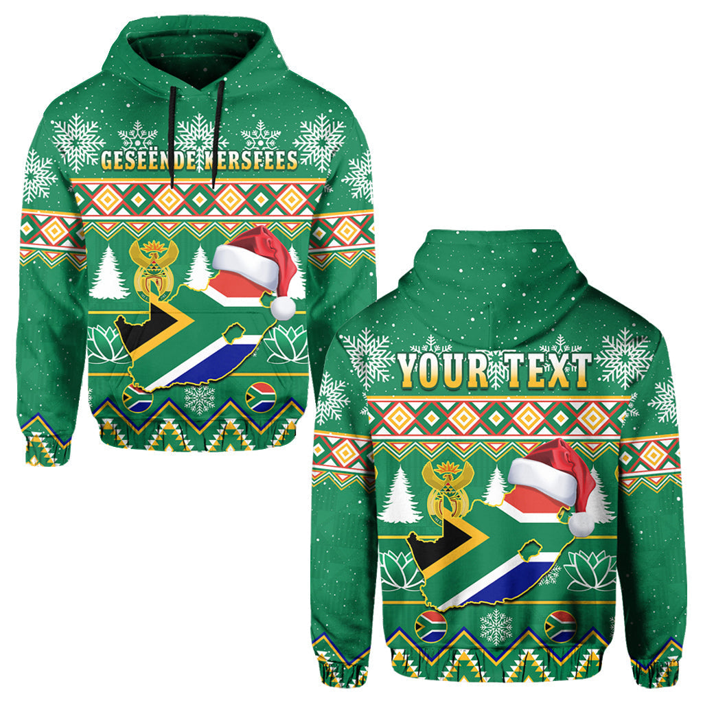 Custom South Africa Christmas Hoodie King Protea Geseende Kersfees LT14