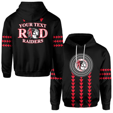 Custom Red Raiders Hoodie Kahuku School LT13