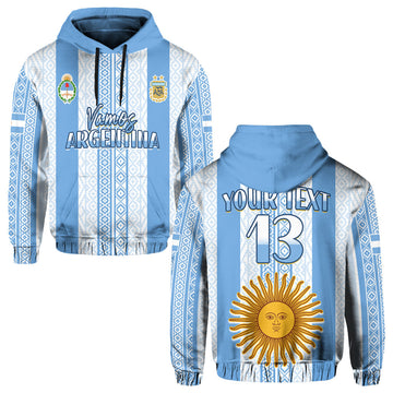 Custom Argentina Football Hoodie Champions World Cup Gaucho Vamos LT13