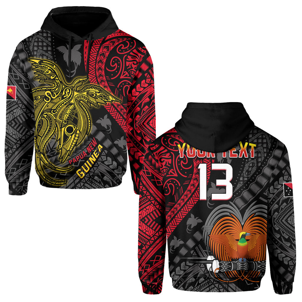 Custom Text and Number Papua New Guinea Hoodie Raggiana Birds Of Paradise Happy 47th Independence Day LT13