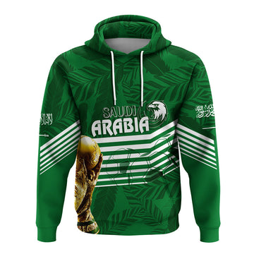 Custom Saudi Arabia Football 2022 Hoodie Green Falcons LT7