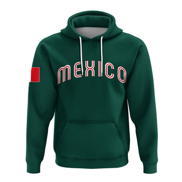 Custom Baseball 2023 Mexico Hoodie Green Style LT6