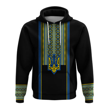 Ukraine Folk Patterns Hoodie Unity Day LT7