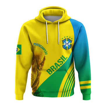 Custom Brazil Hoodie Football 2022 Pentacampe o LT7
