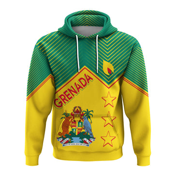 Grenada Independence Day Hoodie Geometric Style LT7