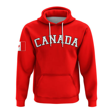 Custom Baseball 2023 Canada Hoodie Red Style LT6