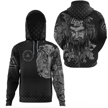 Viking Clothing Viking Odin Raven Tattoo Style Special Version Gaiter Hoodie RLT12