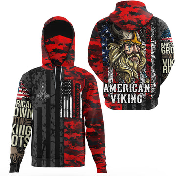 Viking Clothing American Viking Gaiter Hoodie RLT12