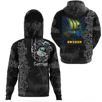 Viking Clothing Viking Drakkar Sweden Warship Gaiter Hoodie RLT12
