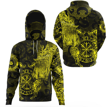 Viking Clothing Viking Odin Tattoo Yellow Version Gaiter Hoodie RLT12