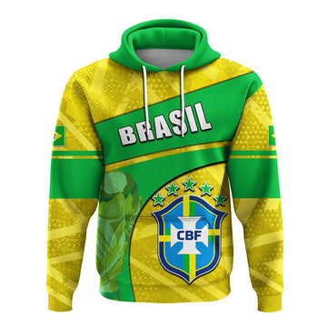 Custom Brazil Football 2022 Hoodie Basic Style LT6