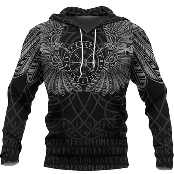 Viking Hoodie Viking Odins Celtic Two Ravens Special Version Hoodie RLT12