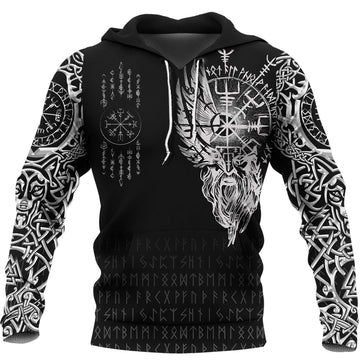 Viking Hoodie Viking Compass Vegvisir Tattoo Hoodie RLT12