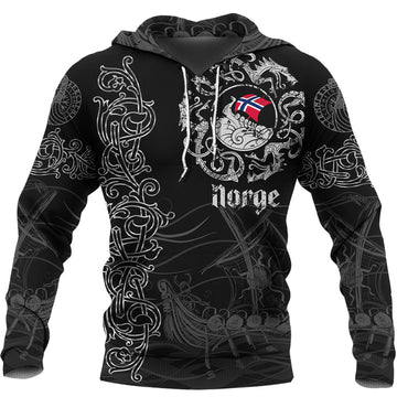 Viking Hoodie Viking Drakkar Norway Warship Hoodie RLT12