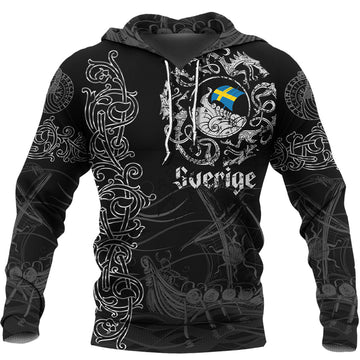 Viking Hoodie Viking Drakkar Sweden Warship Hoodie RLT12