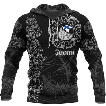 Viking Hoodie Viking Drakkar Finland Warship Hoodie RLT12