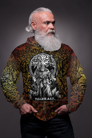 Viking Magician Zip Hoodie Style Tree Of Life RLT12